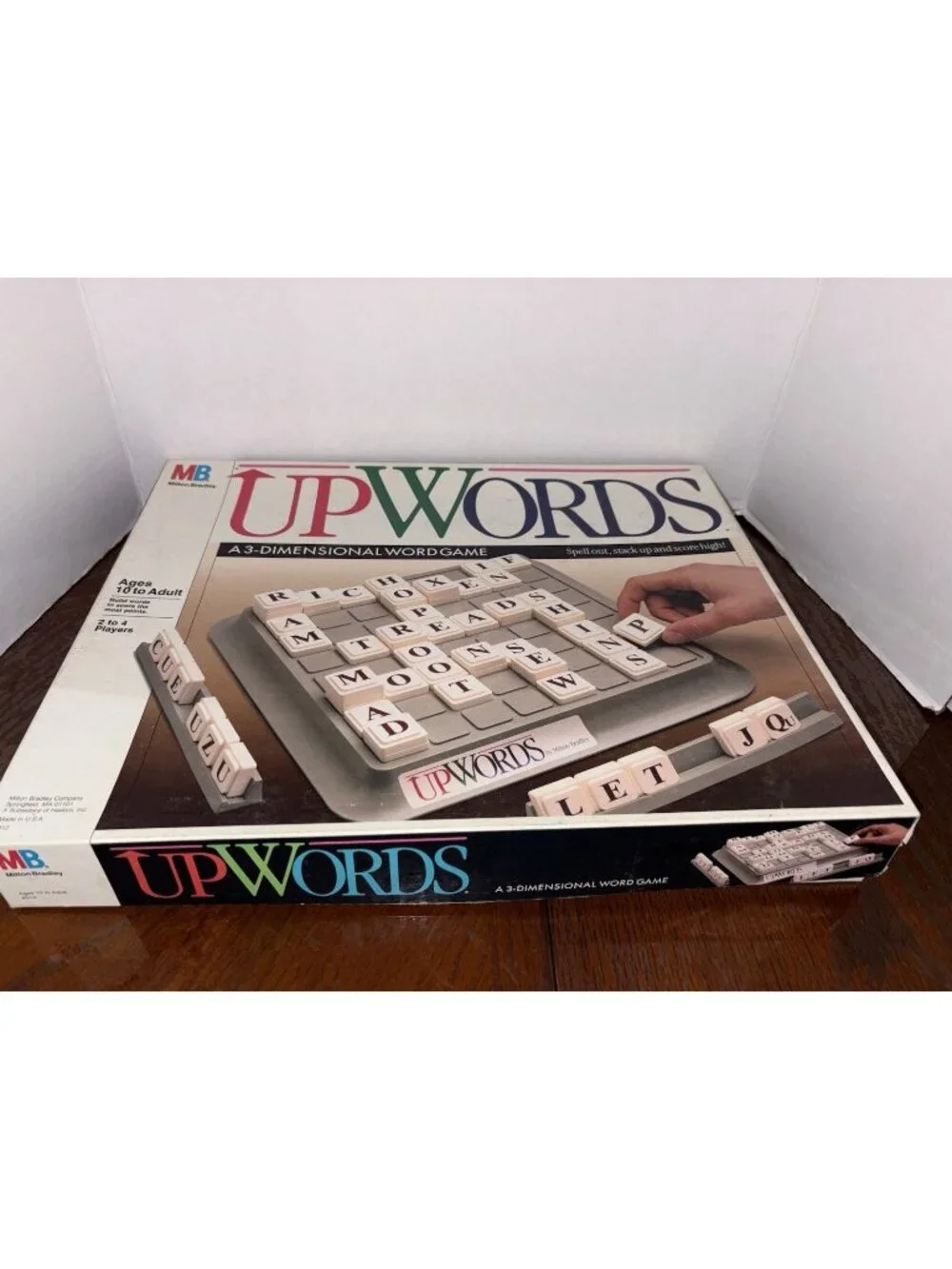 Vintage Up Words 3D Word Game 1988 Milton Bradley  COMPLETE